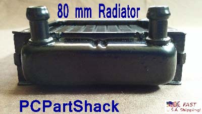 Water Cooling Aluminum Radiator 105mm x 80mm x 25mm Black