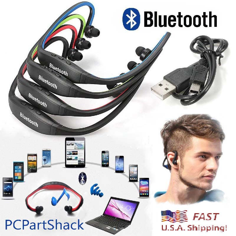 Bluetooth 3.0 Wireless Sport Stereo Headphone Headset BS19